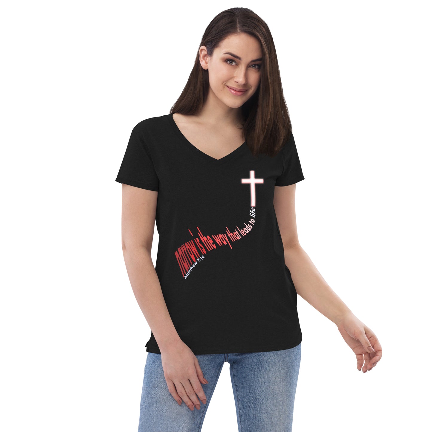 Women’s recycled v-neck t-shirt