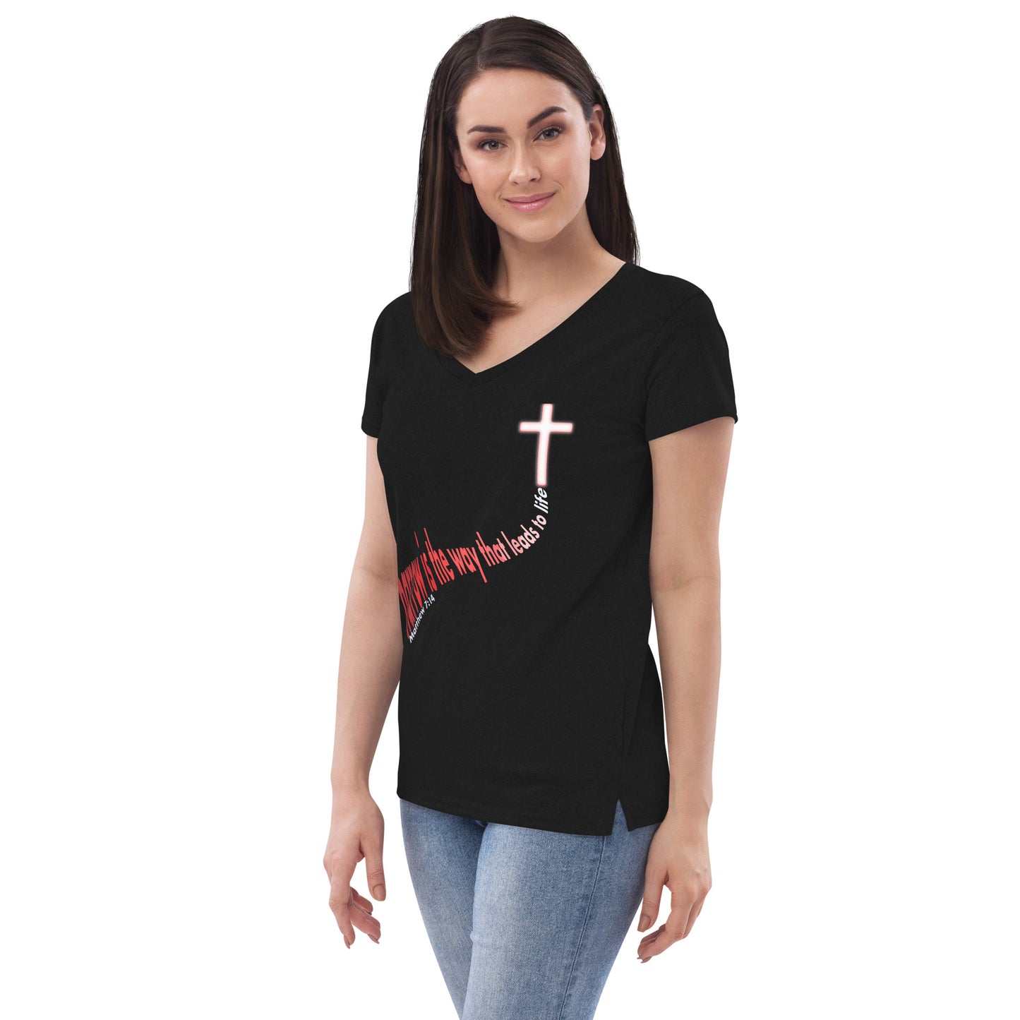 Women’s recycled v-neck t-shirt