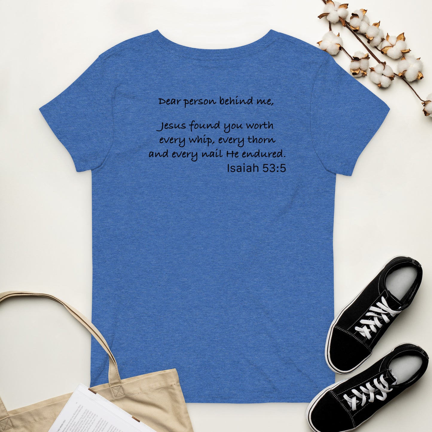“Your worth” Women’s v-neck t-shirt