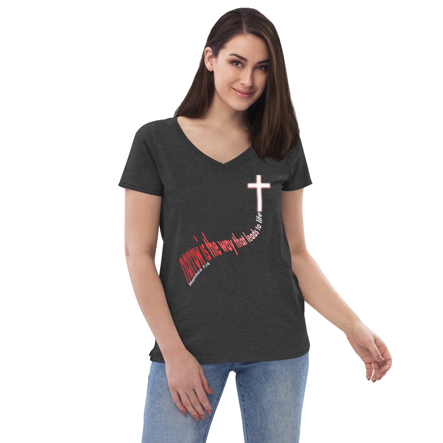 Women’s recycled v-neck t-shirt
