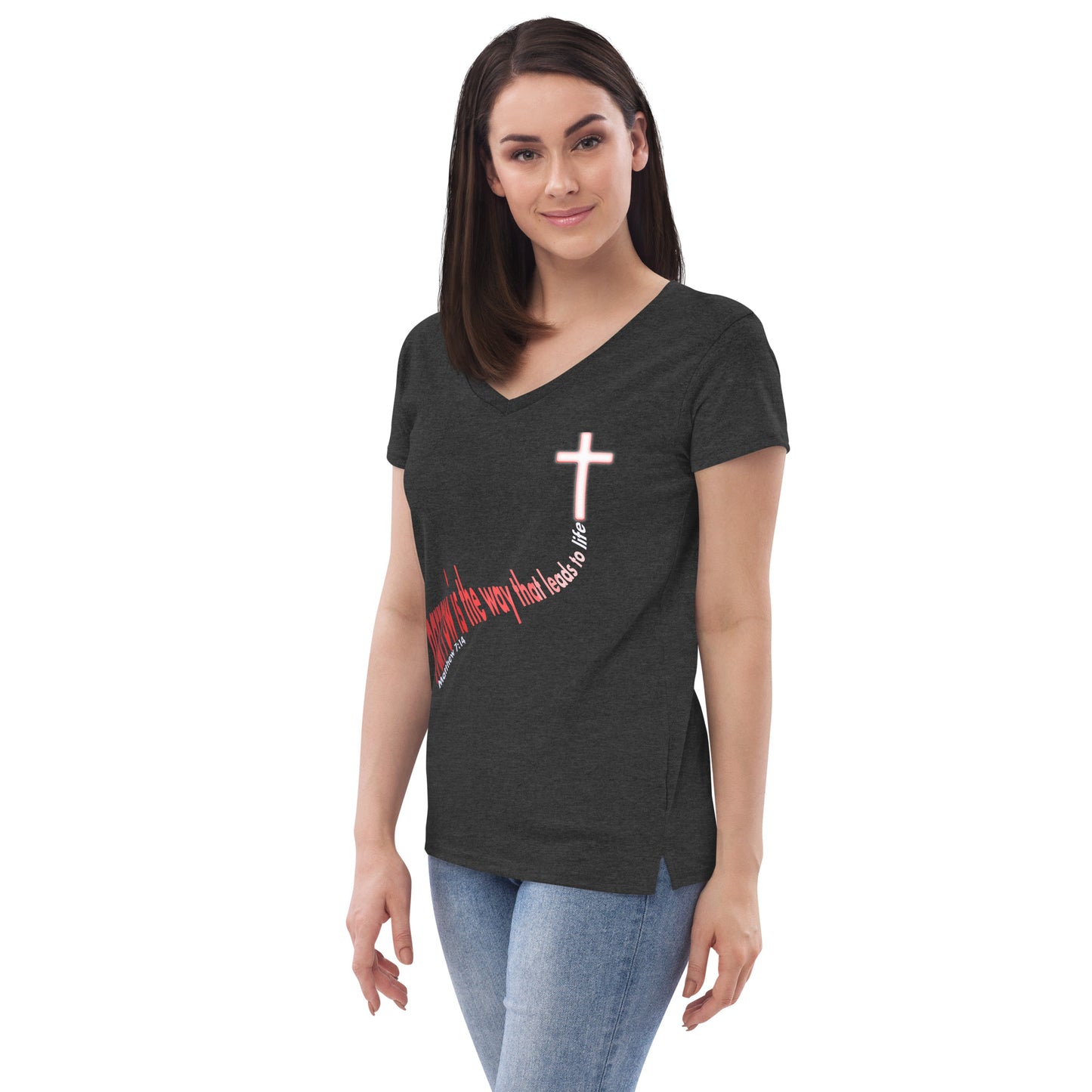 Women’s recycled v-neck t-shirt