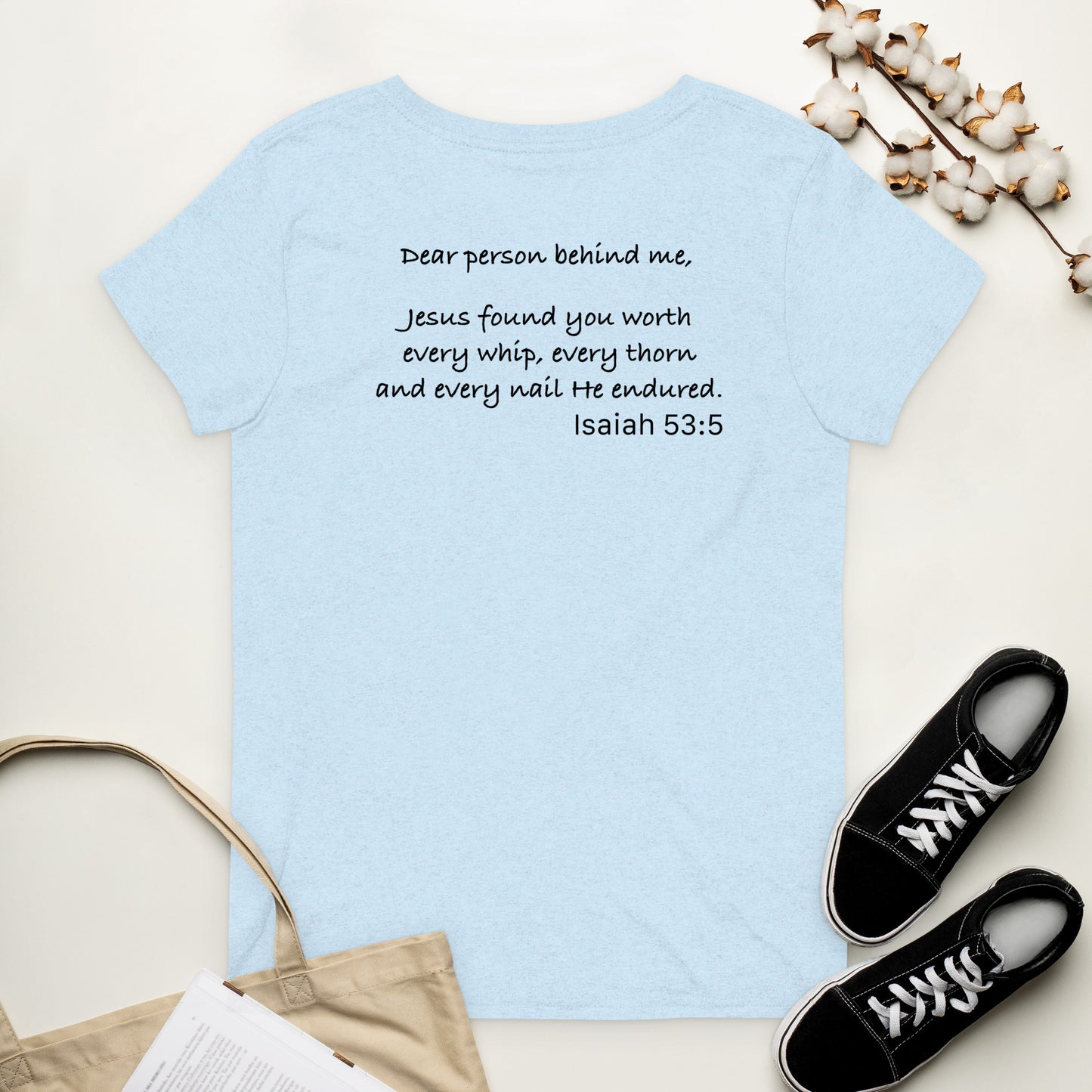 “Your worth” Women’s v-neck t-shirt