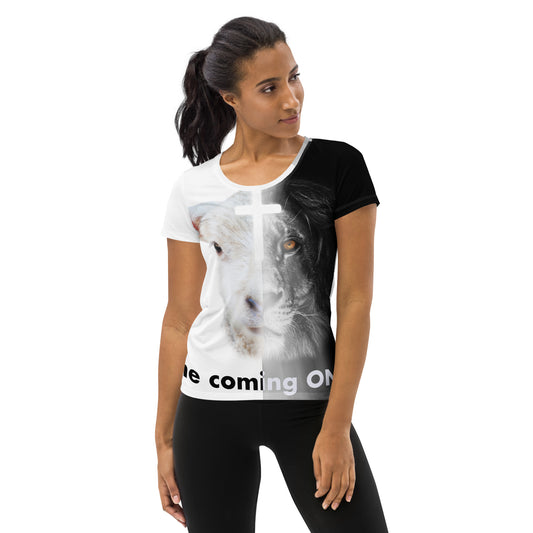 The Coming One All-Over Print Women's Athletic T-shirt