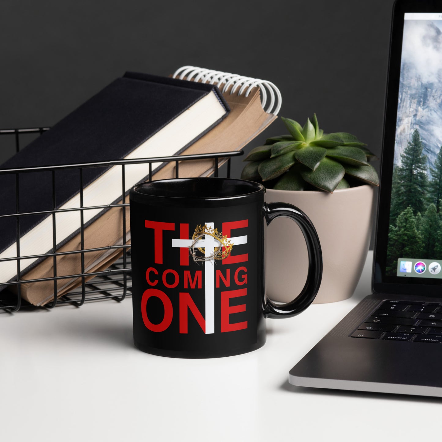 The Coming One Black Glossy Mug